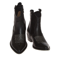 the-flow-m305-stivaletto-texano-pelle-nero