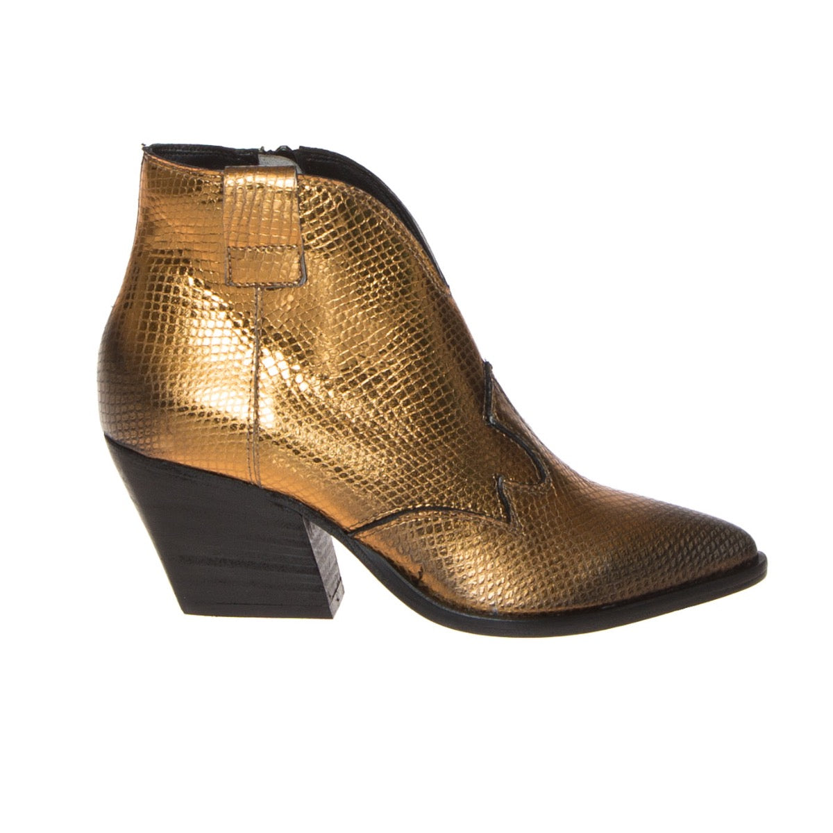 the-flow-m600-stivaletto-texano-pelle-rettile-oro